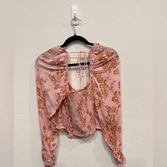 SOLD - Free People Pink Floral Blouse - Picture 7 of 7
